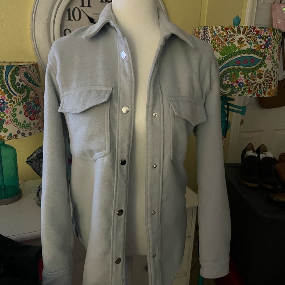 Abercrombie & Fitch Soft Gray Utility Jacket